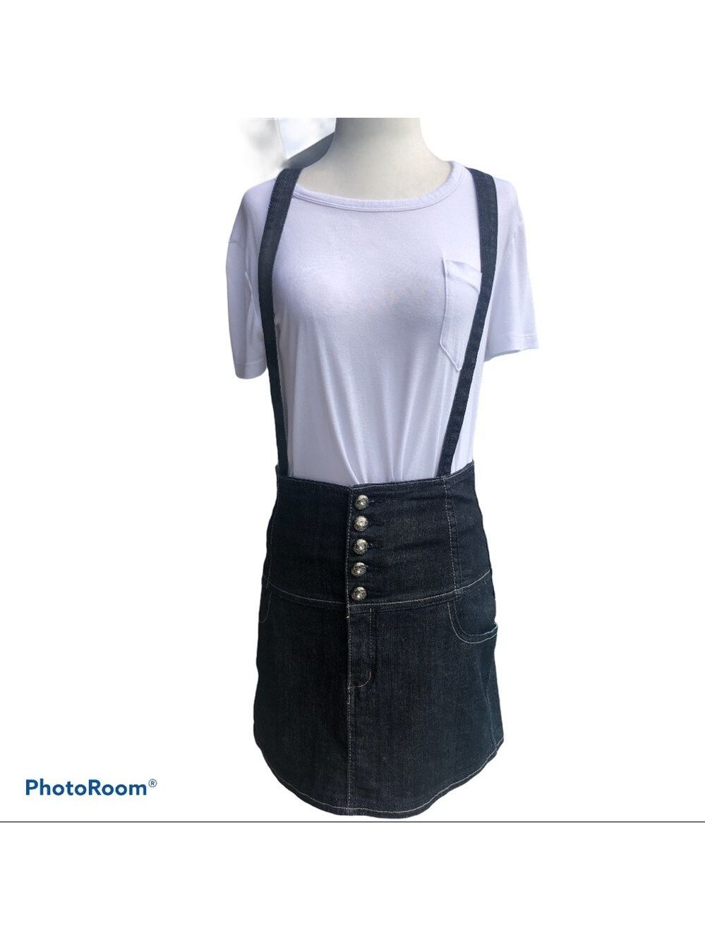 $5 SALE C’est toi Jeans High Waist Suspender Denim Skirt